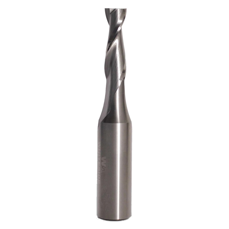 Metric Upcut Spiral Router Bit with Imperial Shank - Shank:8 mm - Diameter:8 mm - Cutting Length:1"